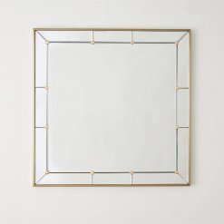 Brass Studded mirror front view