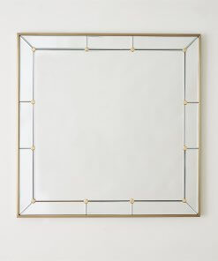 Brass Studded mirror front view