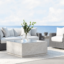 Capri outdoor set including chair, loveseat and coffee table.