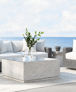 Capri outdoor set including chair, loveseat and coffee table.