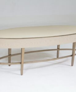 Ellipse bench Ivory angled view