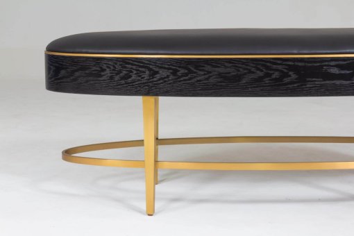 Ellipse bench black closeup