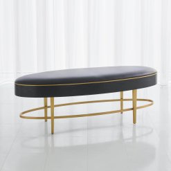 Ellipse bench black angled set