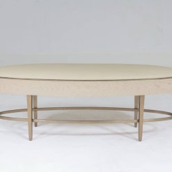 Ellipse bench ivory front view