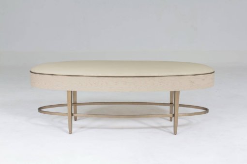 Ellipse bench ivory front view
