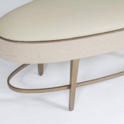 Ellipse bench ivory closeup top