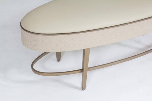 Ellipse bench ivory closeup top
