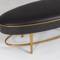 Ellipse bench black closeup of top