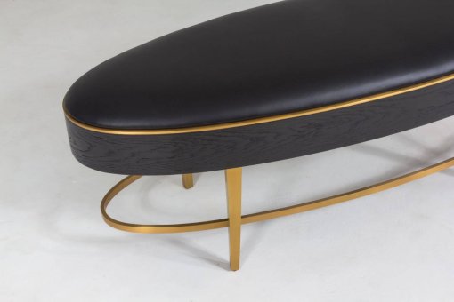 Ellipse bench black closeup of top