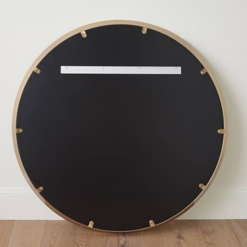 Hudson mirror brushed brass backside