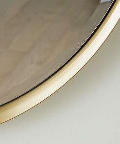 Hudson mirror brushed brass closeup