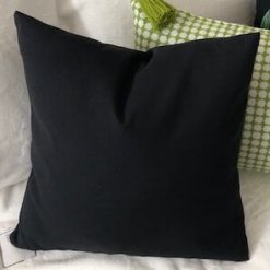 Solid Black Square Pillow for Indoor/Outdoor use