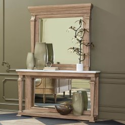 Josephine Bleached Oak Mirror lifestyle