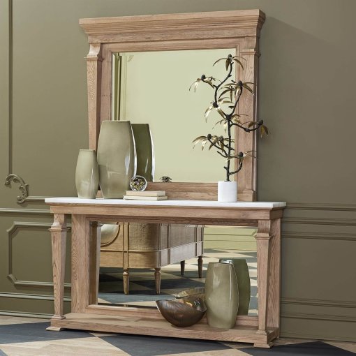 Josephine Bleached Oak Mirror lifestyle