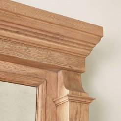 Josephine Bleached Oak Mirror closeup top