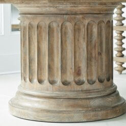 Architrave round dining table base closeup