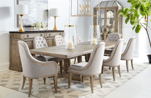Architrave Rectangle column dining table lifestyle3