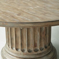 Architrave round dining table base top closeup