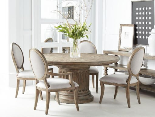 Architrave round dining table and chairs lifestyle