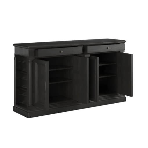Atrium buffet open doors and drawers