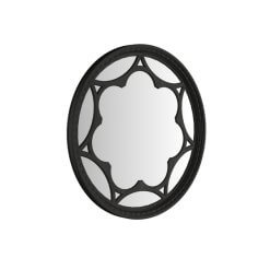 Atrium round mirror angled