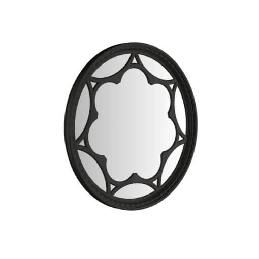 Atrium round mirror angled