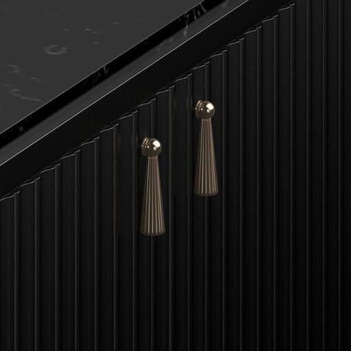 Eave sideboard detail of door pulls
