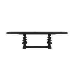 Trestle table front with 1 leaf