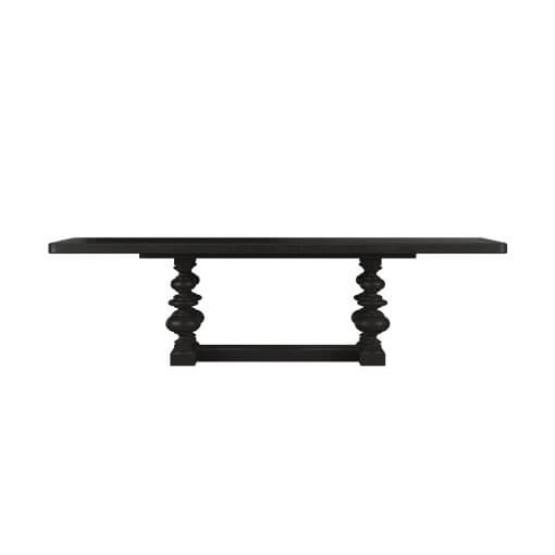 Trestle table front with 1 leaf