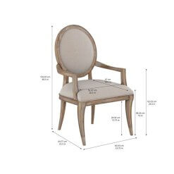 Architrave arm chair with dimensions