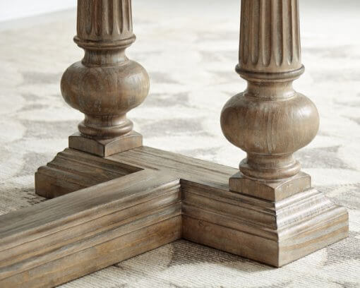 Architrave rect dining table base detail1