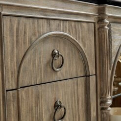 Architrave buffet detail of drawer and pull