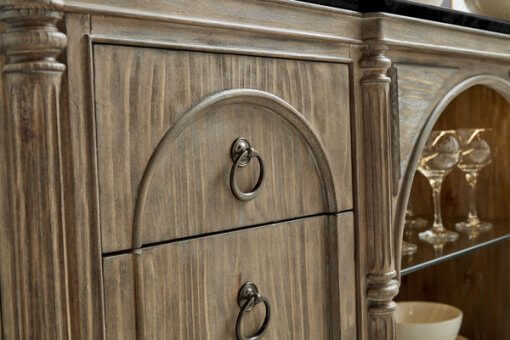 Architrave buffet detail of drawer and pull