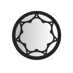 Atrium round mirror front