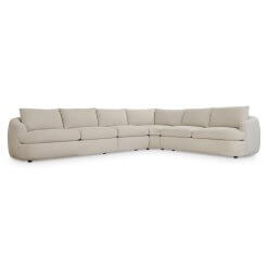 Jules sectional front view without pillows