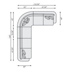 Jules sectional diagram with measurements